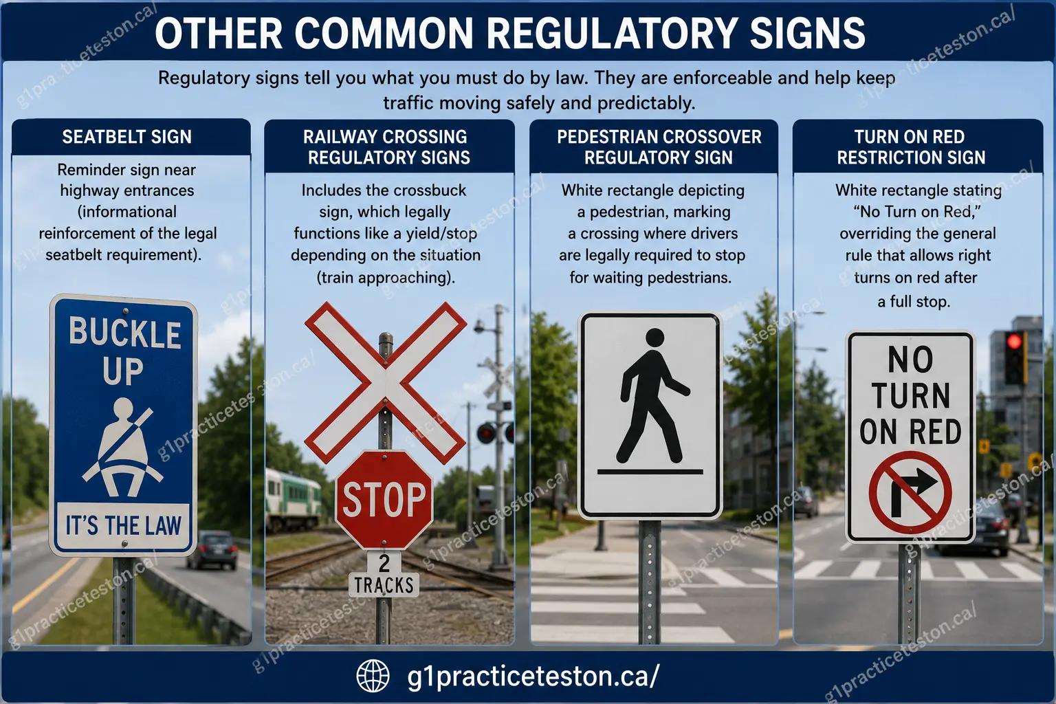 Other Common Regulatory Signs g1practiceteston.ca