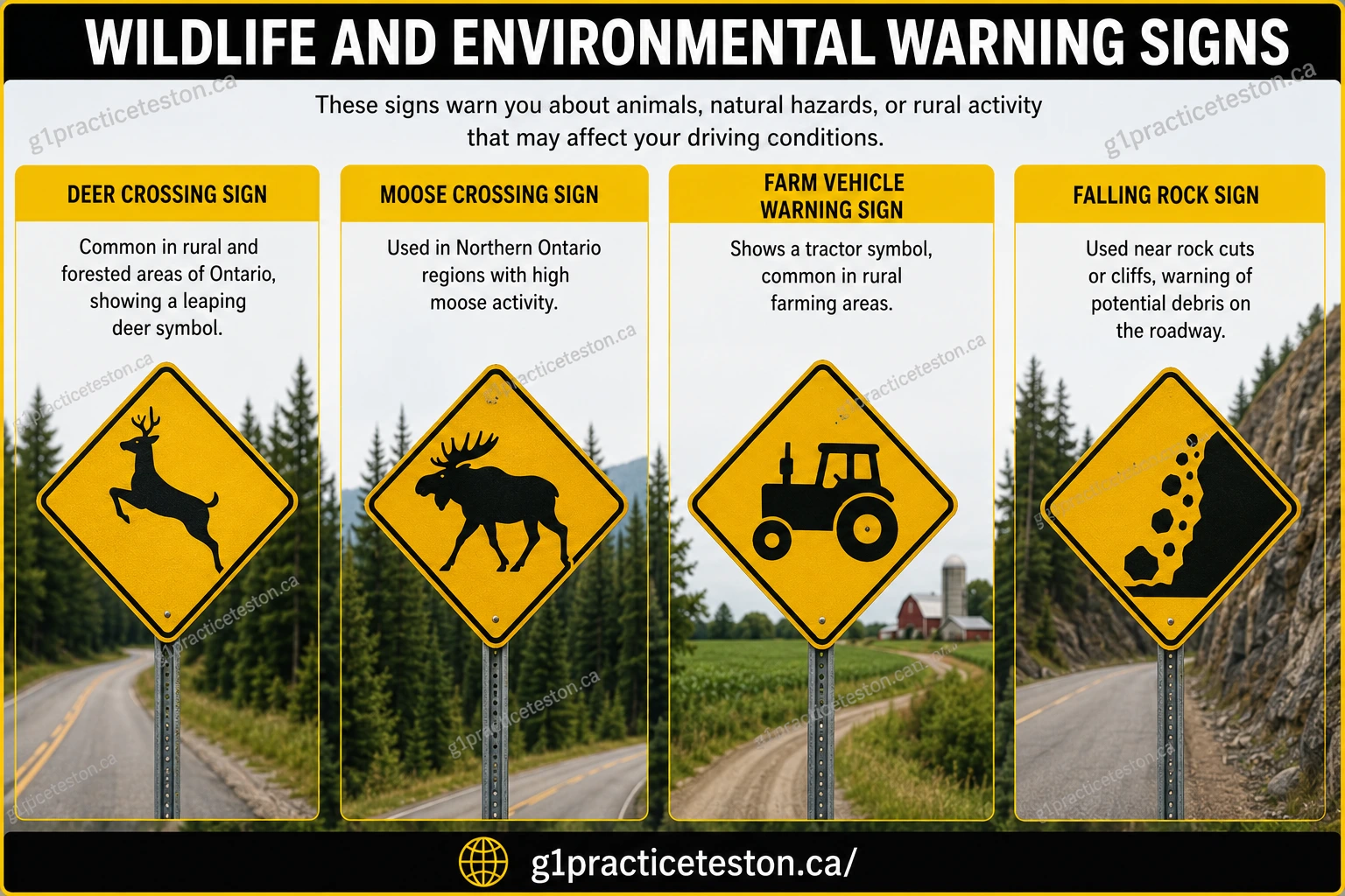 Wildlife and Environmental Warning Signs g1practiceteston.ca
