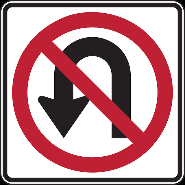 no u turn