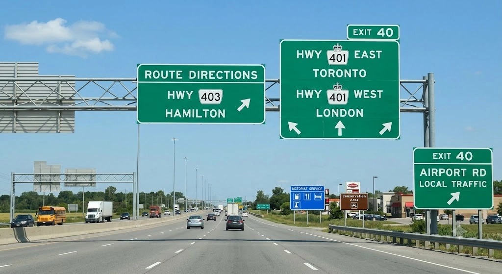 G1 Practice Test: Road Signs Edition (2026 Update) 15 What colour are Ontario highway guide signs showing exits and route directions
