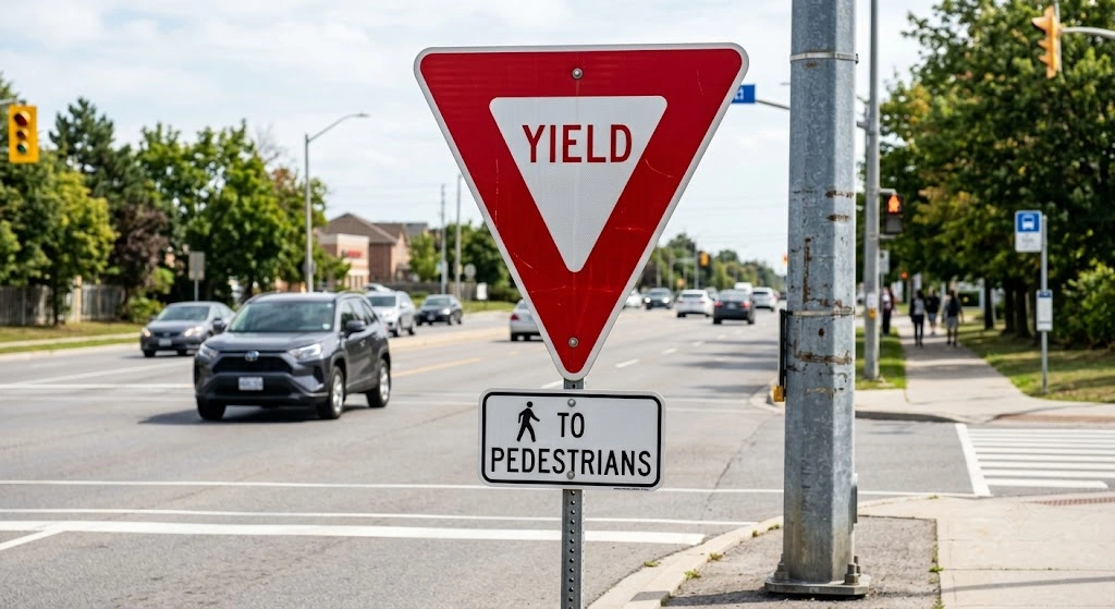 G1 Practice Test: Road Signs Edition (2026 Update) 13 What shape is a Yield sign in Ontario